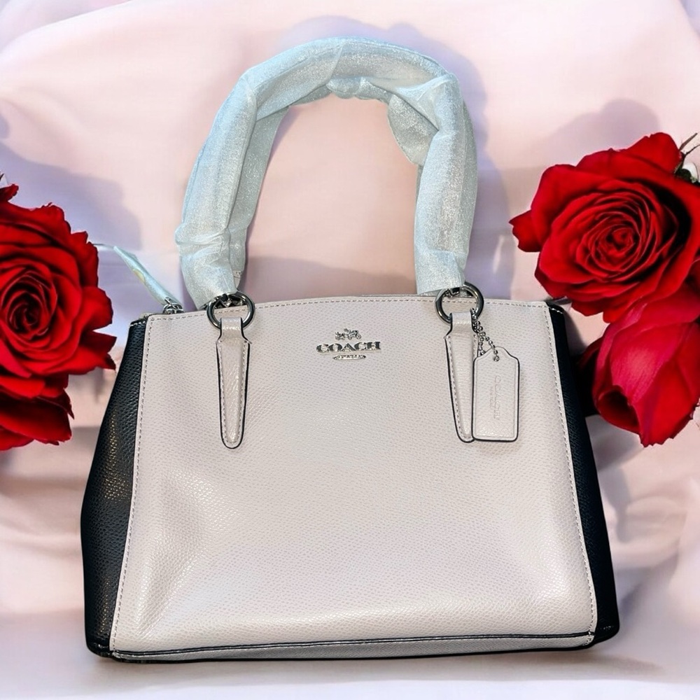 Coach Elegant Black and White Satchel